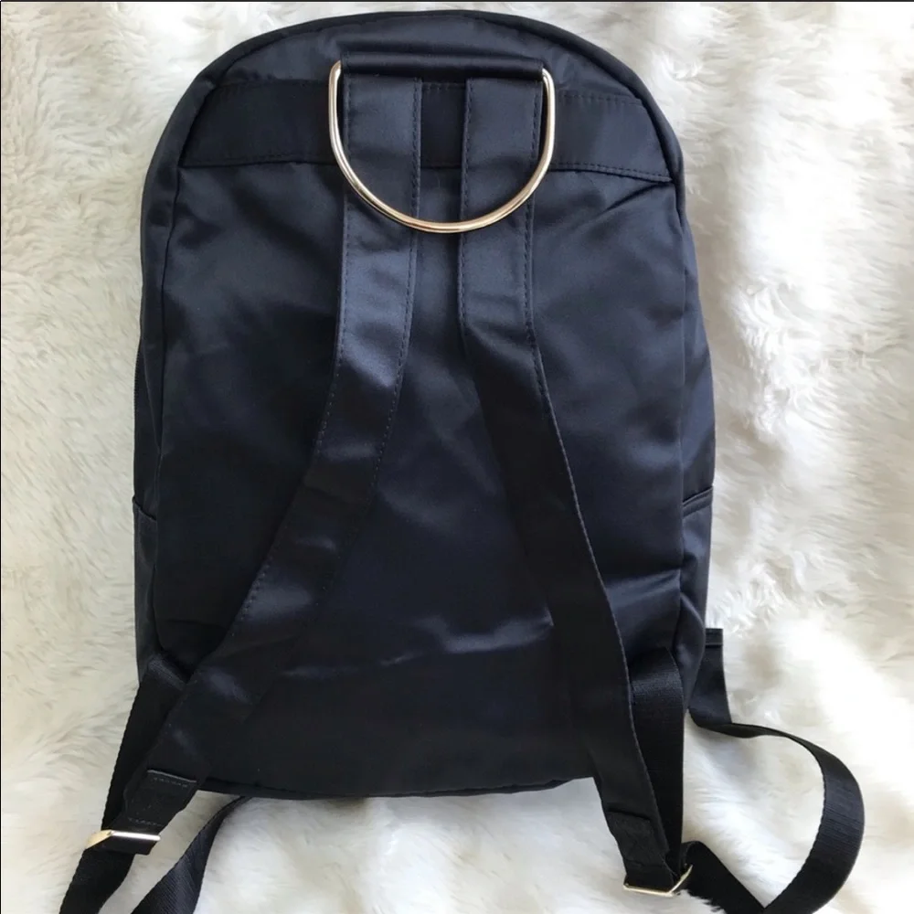 Carolina Herrera Good Girl Backpack Black Satin Gold Handle